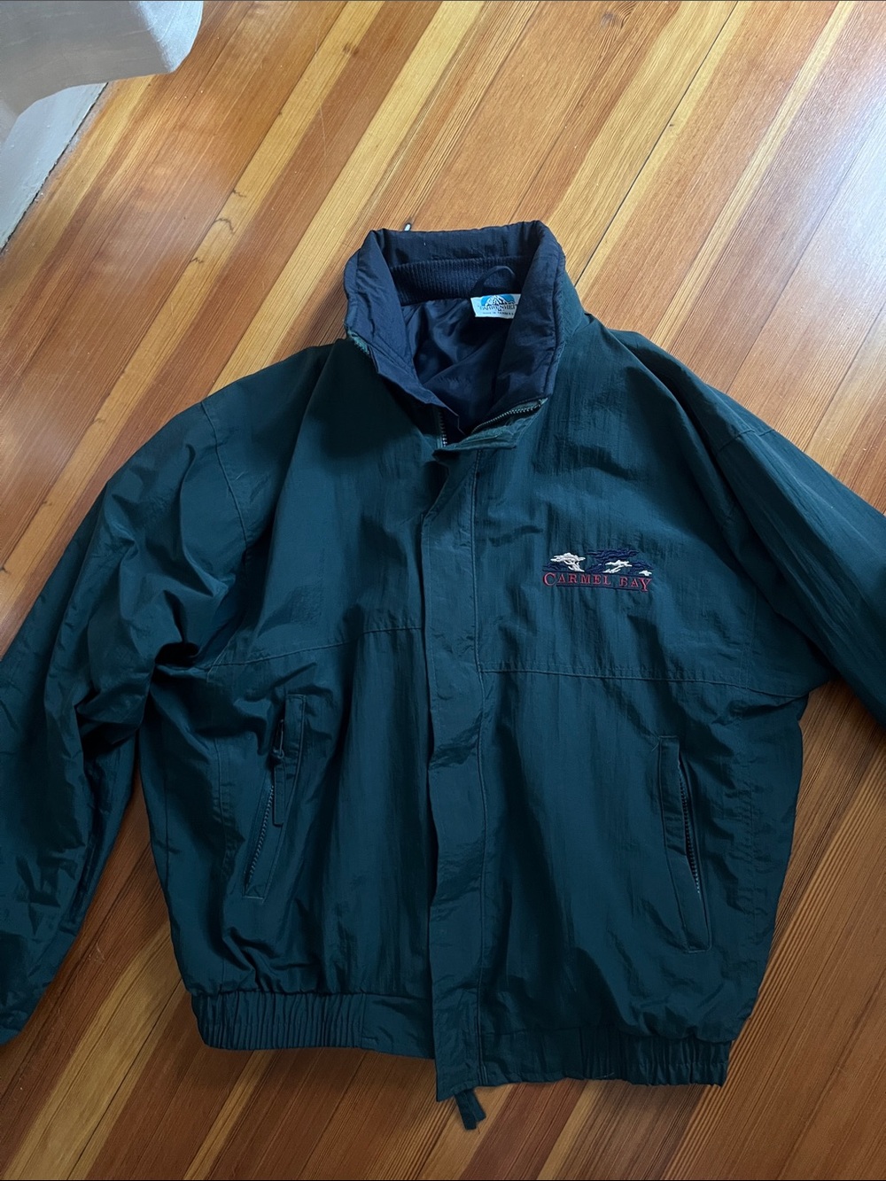 Fahrenheit Dark Green Bomber Jacket with Embroidered Logo
